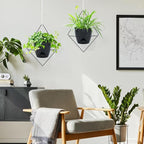 Hanging Planters for Indoor Plants, 2 Set Self Watering Hanging Flower Pots - Image 2