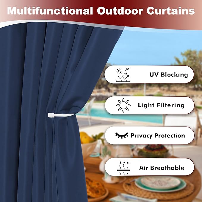 HolidayIdeas Grommet Outdoor Curtains - Image 3
