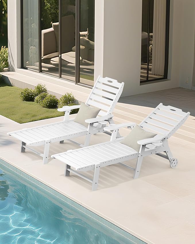 Carauci Lounge Chair Outdoor, HDPE Chaise Lounge - Image 8