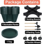 GameXcel Vertical Planter 7 Tier Stackable Planters Garden Planters Strawberry - Image 8