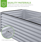 Best Choice Products 6x3x2ft Outdoor Metal Raised Garden Bed, Deep Root Box - Image 6