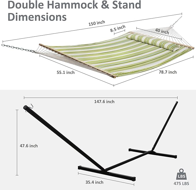 SUNCREAT Portable Double Hammock - Image 4