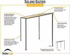 ShelterLogic 10' x 6' Solano Gazebo Canopy Charcoal Carbon Steel Frame and - Image 8