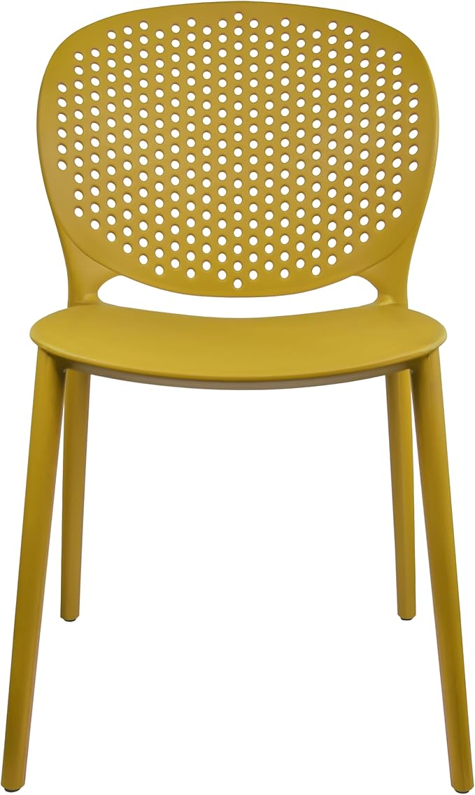 2xhome Set of 4 Patio Dining Chairs | Modern Stackable Outdoor Pool Side Chair - Image 6