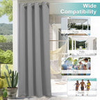 NICETOWN Outdoor Curtain for Patio Waterproof, Rustproof Grommet Thermal - Image 6