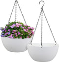 12 inch Large Hanging Planters for Indoor Outdoor Plants, 2 Pack Hanging Flower by Meowell