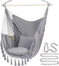 Y- STOP Hammock Chair Hanging Rope Swing, Max 500 Lbs, 2 Cushions Included by Y-STOP