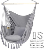 Y- STOP Hammock Chair Hanging Rope Swing, Max 500 Lbs, 2 Cushions Included by Y-STOP
