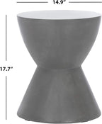 Safavieh Outdoor Collection Athena Modern Concrete Dark Grey Round 17.7-inch - Image 3