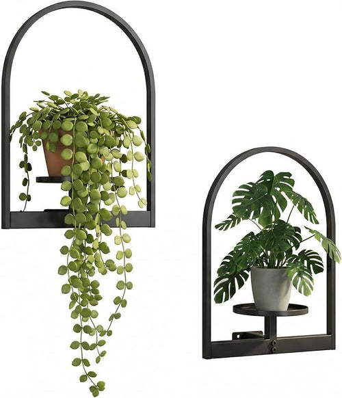 2 Pack Plant Stand Indoor Outdoor Hanging Planters by NUZZERO