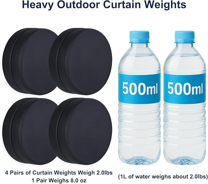 2LB Heavy Duty Outdoor Curtain Weights, Strong Magnetic Gazebo Curtain Weights - Image 2