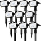 nipify 10 Pack Solar Lights Outdoor Waterproof, 3 Modes Motion Sensor Spot by Nipify