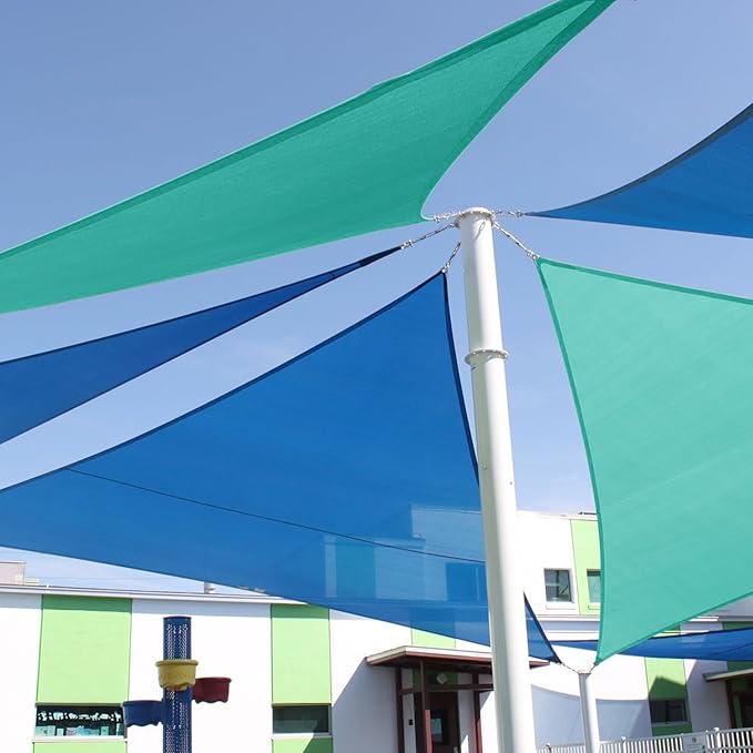 E&K Sunrise 12' x 12' x 12' Sun Shade Sail Triangle Canopy Shade Cover UV Block - Image 8