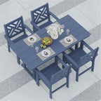 5-Piece Outdoor Dining Set, HDPE All-Weather Patio Table and Chairs Set by BIVODA