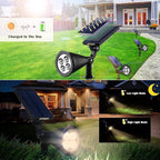 URPOWER Solar Lights Waterproof Solar Lights Outdoor 2-in-1 Adjustable Solar - Image 3