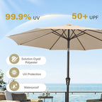 MEWAY 9ft Patio Umbrella Outdoor Table Umbrellas - Image 5
