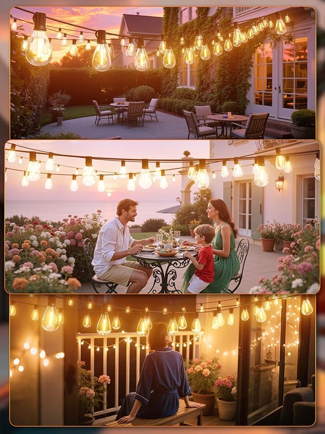 luckystyle 100FT LED Outdoor String Lights - Image 7