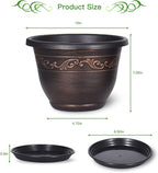 Plastic-Plant-Flower-Planters-10 Inch - Image 2