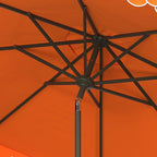SAFAVIEH 9ft Outdoor Patio Umbrella, Auto Crank Tilt, UV Resistant - Image 3