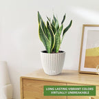 Dexceder 11x10 Inches Rattan Self Watering Planter Indoor Outdoor, Inner Pot - Image 6