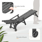LUE BONA Outdoor Chaise Lounge, HDPS Chaise Lounger, 5 Positions Adjustable - Image 5