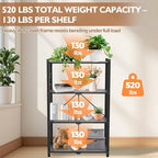 EAGLE PEAK 4-Tier Foldable Greenhouse Shelf, Heavy Duty Metal Storage Rack - Image 9