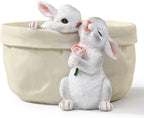 Rabbit Flower Pot Succulent Planter Garden Pots, Bunny Decorative Flower Pot by WONDHOME
