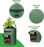 Delxo 5 Pack 10 Gallon Potato Grow Bags, Garden Planting Growing Bag - Image 2