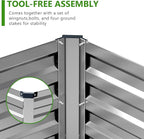 2PCS 7x3x1ft Galvanized Raised Garden Bed Kit, Metal Planter Box - Image 5