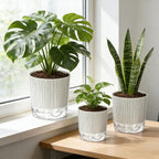 3 Pack Self Watering Pots for Indoor Plants, 4+5.5+6.3 Inch Self Watering Plant - Image 6