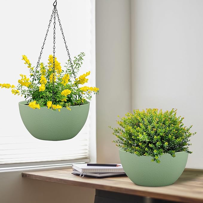 12 inch Large Hanging Planters Plant Pots - Image 5