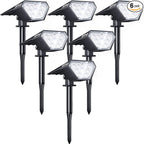 Biling Solar Spot Lights Outdoor, 2-in-1 Solar Landscape Lights 12 LED Bulbs by biling