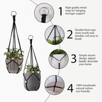 Artilady Black Hanging Planter for Indoor Plants Macrame Plant Hanger Large - Image 3