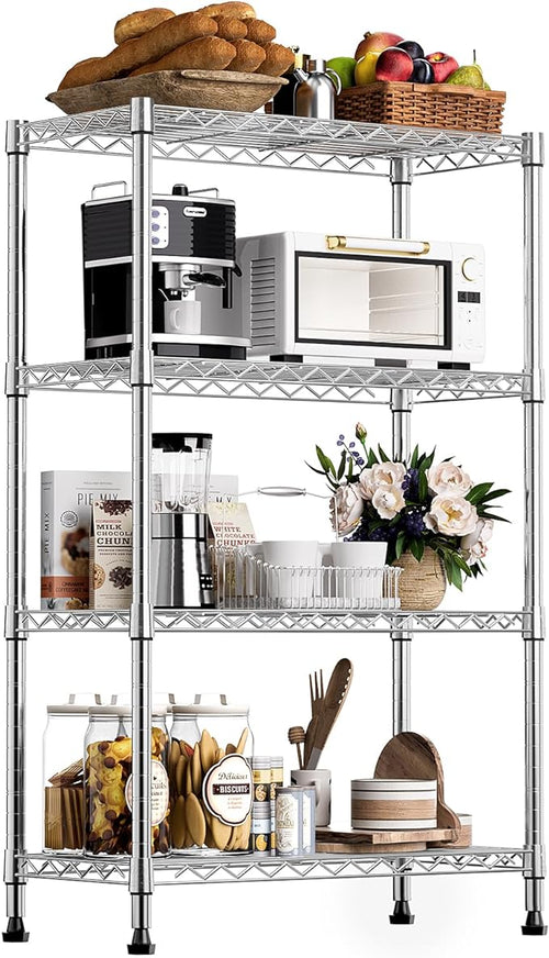 1000 lbs Storage Shelving 4-Tier Utility Shelving Unit Steel Organizer Wire Rack by MEIGAOPLASTICANDMETALHKCOLIMITED