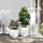 13.5 H x 17" Dia Round Fiberstone Planter - Image 7