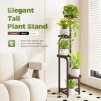 Bamworld Corner Plant Stand Indoor Outdoor, Tall Metal Flower Pot Stands - Image 2