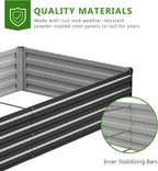 2PCS 7x3x1ft Galvanized Raised Garden Bed Kit, Galvanized Planter Raised Garden - Image 5