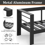 Kiss the Water Outdoor Patio Furniture Loveseat Sofa, All-Weather Metal - Image 4