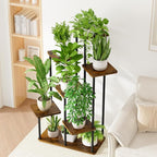 Bamworld Large Plant Stand Indoor 7 Tier Tall Metal Plant Shelf - Image 4