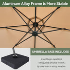 Aoxun 11 FT Cantilever Umbrella - Image 3