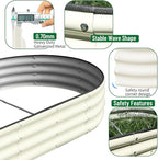 SnugNiture 2 Pcs 6x3x1ft Raised Garden Bed Kit, Outdoor Oval Metal Garden - Image 3