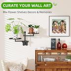 Rotating Window Wall Plant Shelves Indoor Wall Plant Stand Holder 2-Tier Floral - Image 5