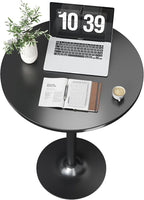 Flamaker Round Bistro Pub Table Modern Style Metal Base MDF Top Cocktail Bar - Image 4