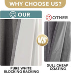 H.VERSAILTEX Linen Blackout Curtains 63 Inches Long 100% Absolutely Blackout - Image 3