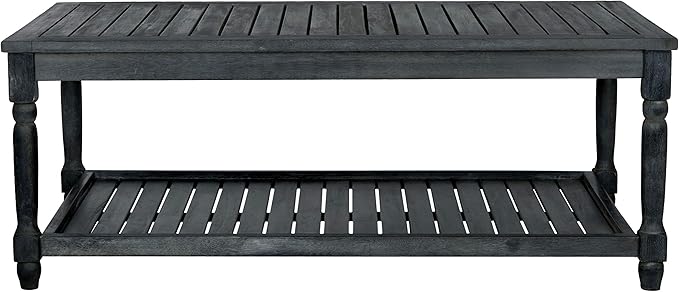 Safavieh Outdoor Collection Oakley Dark Slate Grey Coffee Table by SAFAVIEH