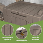 Patiowell 30 Gallon Resin Deck Box, Outdoor Storage Box - Image 4