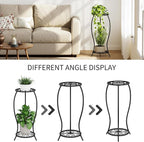 Plant Stand Indoor Outdoor, 2 Tier Metal Tall Plant Stand, Flower Pot Stand - Image 8