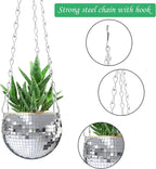 moonoom 2 Pcs Hanging Disco Ball Planter - Image 3