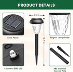 GIGALUMI 16 Pack Solar Lights Outdoor Waterproof, Warm White Pathway Light - Image 6