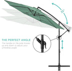 Best Choice Products 10ft Offset Cantilever Hanging Market Patio Umbrella - Image 4
